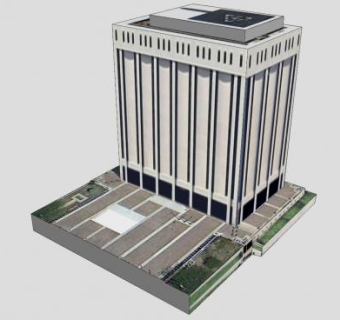 怀恩多特县办公楼SU模型下载_sketchup草图大师SKP模型