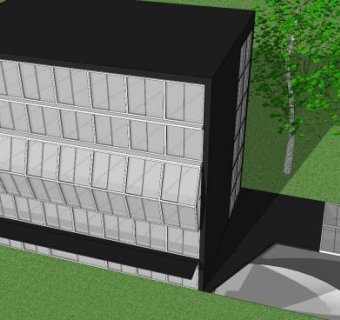 办公楼6层建筑SU模型下载_sketchup草图大师SKP模型