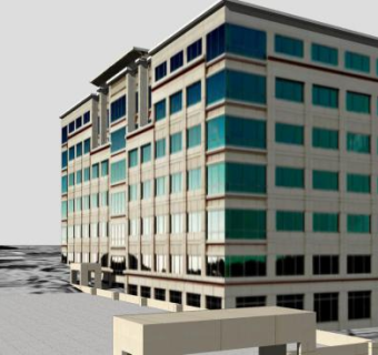 莱斯顿东方红办公楼SU模型下载_sketchup草图大师SKP模型