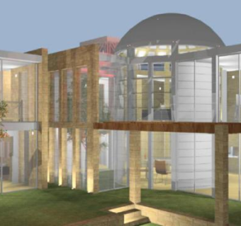 现代绿色建筑住宅SU模型下载_sketchup草图大师SKP模型