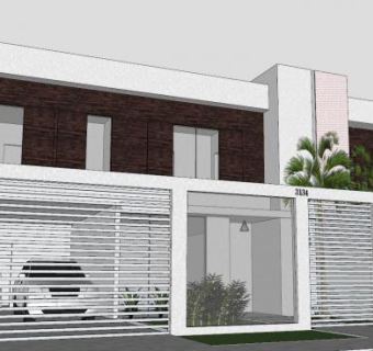 现代化住宅建筑房子SU模型下载_sketchup草图大师SKP模型