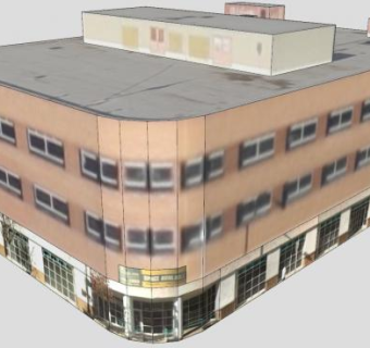 阿尔伯克基市中心的办公楼SU模型下载_sketchup草图大师SKP模型