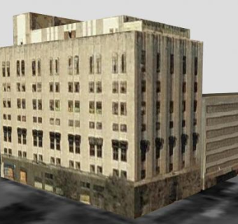 第五街办公楼建筑SU模型下载_sketchup草图大师SKP模型