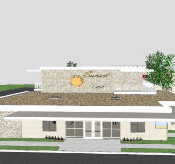 日落酒店建筑SU模型下载_sketchup草图大师SKP模型