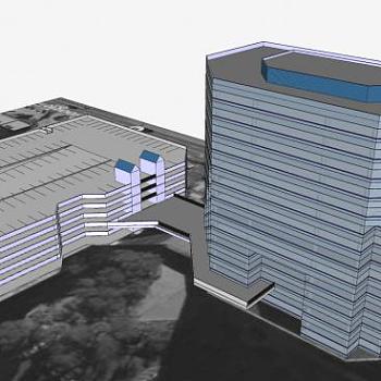 坦帕下议院办公楼建筑SU模型下载_sketchup草图大师SKP模型