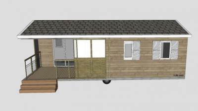 美孚的家车房建筑SU模型下载_sketchup草图大师SKP模型