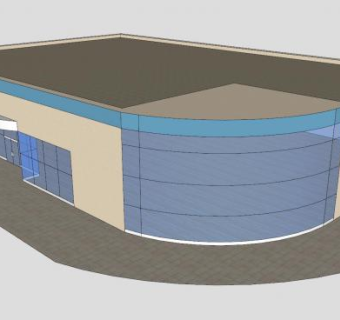企业大型办公楼SU模型下载_sketchup草图大师SKP模型