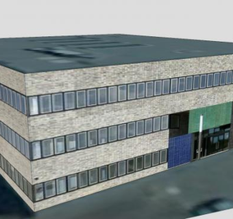丹麦奥尔胡斯的办公大楼SU模型下载_sketchup草图大师SKP模型