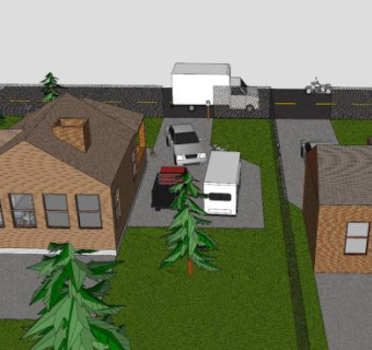 老式房子现代建筑SU模型下载_sketchup草图大师SKP模型