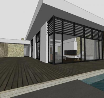 现代房子豪华建筑SU模型下载_sketchup草图大师SKP模型