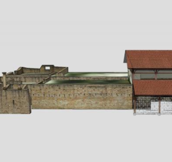 美林堡罗马别墅建筑SU模型下载_sketchup草图大师SKP模型