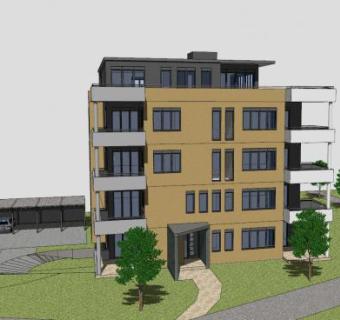 高层住宅房子建筑SU模型下载_sketchup草图大师SKP模型