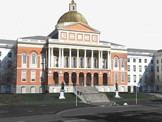 马萨诸塞州议会建筑SU模型下载_sketchup草图大师SKP模型