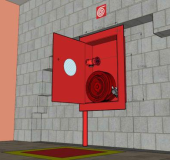 消防栓箱消防水袋SU模型_su模型下载 草图大师模型_SKP模型