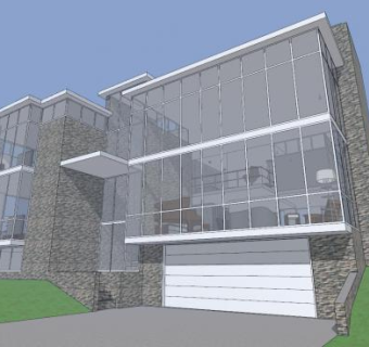 现代豪宅房子当代建筑SU模型下载_sketchup草图大师SKP模型