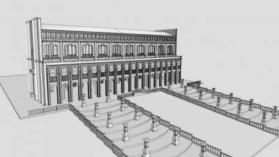 古建筑大宫殿SU模型下载_sketchup草图大师SKP模型