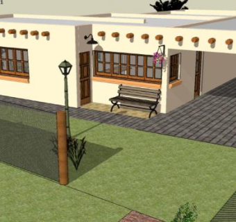 现代独户住宅建筑SU模型下载_sketchup草图大师SKP模型
