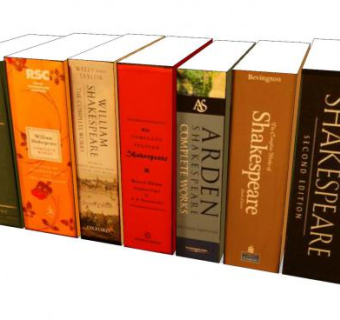 莎翁古典书籍书册SU模型下载_sketchup草图大师SKP模型