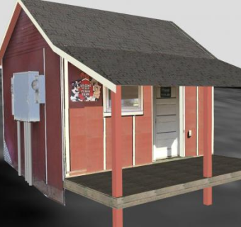 滑稽农场泵房建筑SU模型下载_sketchup草图大师SKP模型