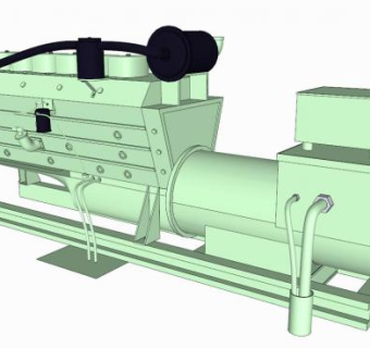 燃气发电机设备SU模型_su模型下载 草图大师模型_SKP模型