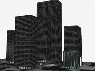 多伦多办公楼建筑SU模型下载_sketchup草图大师SKP模型