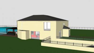 大房子建筑住宅SU模型下载_sketchup草图大师SKP模型