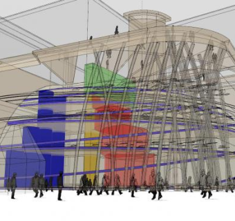 城市农业建筑中心SU模型下载_sketchup草图大师SKP模型