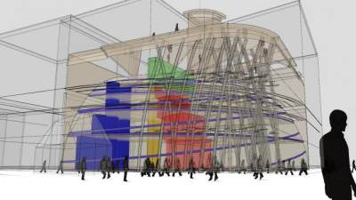 城市农业建筑中心SU模型下载_sketchup草图大师SKP模型