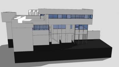 洛弗尔豪斯建筑SU模型下载_sketchup草图大师SKP模型