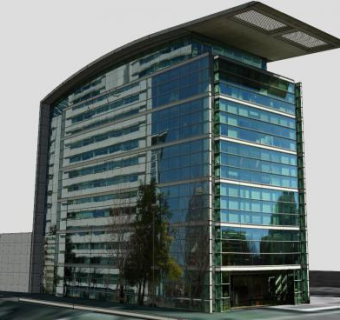 洛杉矶广场大厦建筑SU模型下载_sketchup草图大师SKP模型