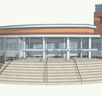 大学体育赛事建筑SU模型下载_sketchup草图大师SKP模型