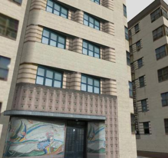 现代高层大厦建筑SU模型下载_sketchup草图大师SKP模型