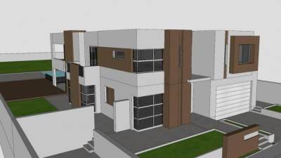 澳大利亚房子建筑SU模型下载_sketchup草图大师SKP模型