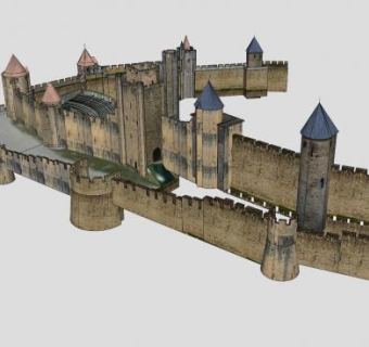 圣纳泽尔门建筑SU模型下载_sketchup草图大师SKP模型