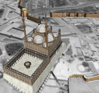 萨拉丁城堡建筑SU模型下载_sketchup草图大师SKP模型