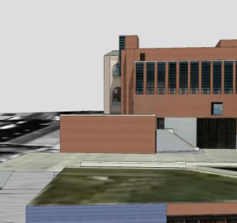 马德里普拉多博物馆建筑SU模型下载_sketchup草图大师SKP模型