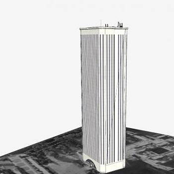 毕加索高层建筑SU模型下载_sketchup草图大师SKP模型