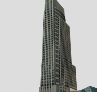 银行大厦高层建筑SU模型下载_sketchup草图大师SKP模型