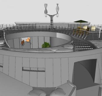 现代旧金山住宅建筑SU模型下载_sketchup草图大师SKP模型