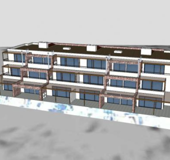 巴雷纳角别墅建筑SU模型下载_sketchup草图大师SKP模型