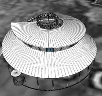 现代游乐建筑SU模型下载_sketchup草图大师SKP模型