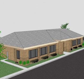 现代牙科中心建筑SU模型下载_sketchup草图大师SKP模型