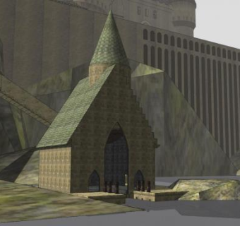 霍格沃茨建筑房子SU模型下载_sketchup草图大师SKP模型