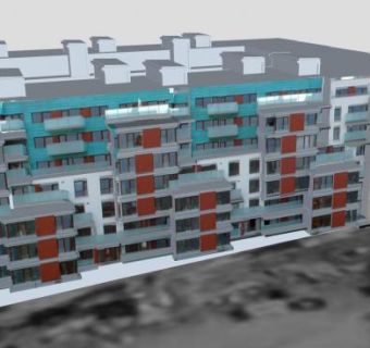 钻石河豪华公寓SU模型下载_sketchup草图大师SKP模型