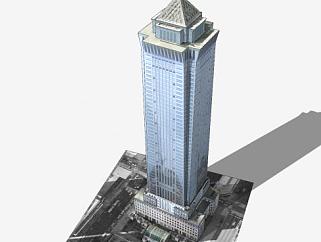 梅隆银行中心建筑SU模型下载_sketchup草图大师SKP模型