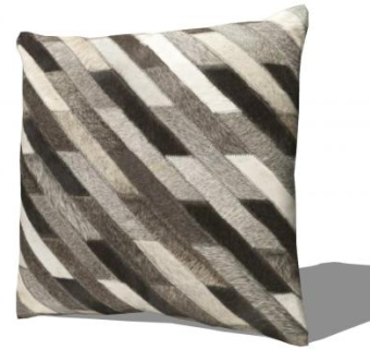 简约毛绒沙发抱枕SU模型下载_sketchup草图大师SKP模型