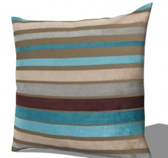 家居绒面抱枕SU模型下载_sketchup草图大师SKP模型