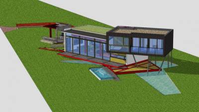 现代化建筑SU模型下载_sketchup草图大师SKP模型