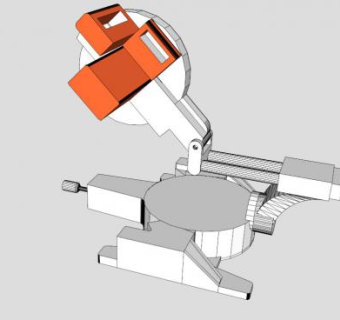 木工师傅的电锯SU模型_su模型下载 草图大师模型_SKP模型