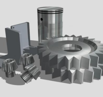 金属齿轮的SU模型_su模型下载 草图大师模型_SKP模型